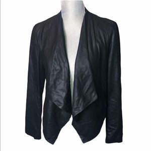Cupcakes & Cashmere Open Collar Leather Jacket